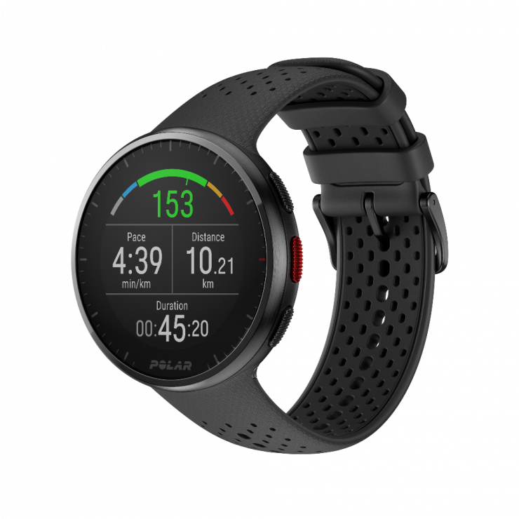 m polar pacer pro frontleft carbon gray hr153