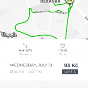 Testovací trasa byla dlouhá 4,4 km, zaplatili jsme 93 korun