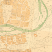 Jak se měnilo koryto Vltavy a podoba území dnešního Karlína? Mapa z roku 1889